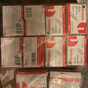 28 boxes universal paper clips